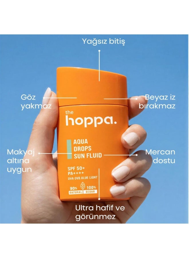 HOOPA Fluid Sunscreen Aqua Drops For Dry Skin By The Hoppa - +SPF50 - Image 4