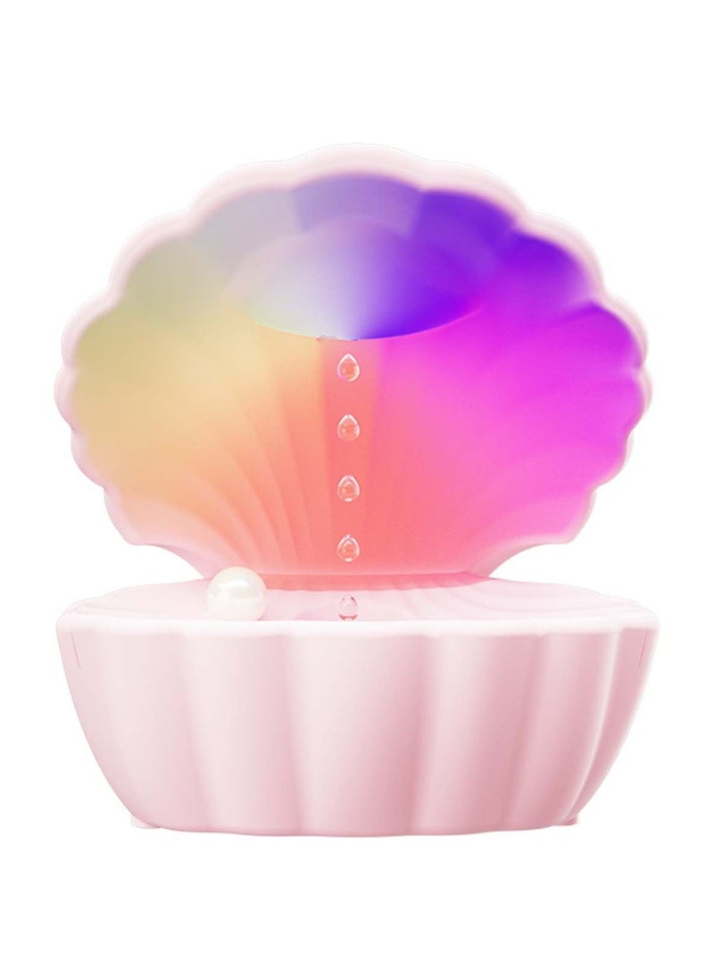 Generic - Humidifier with Bluetooth Speaker - Sea Shell Pearl Design, Colorful LED Lights, Raindrop Anxiety Stress Relief, Aromatherapy Diffuser for Home & Office, Cool Mist - Image 1