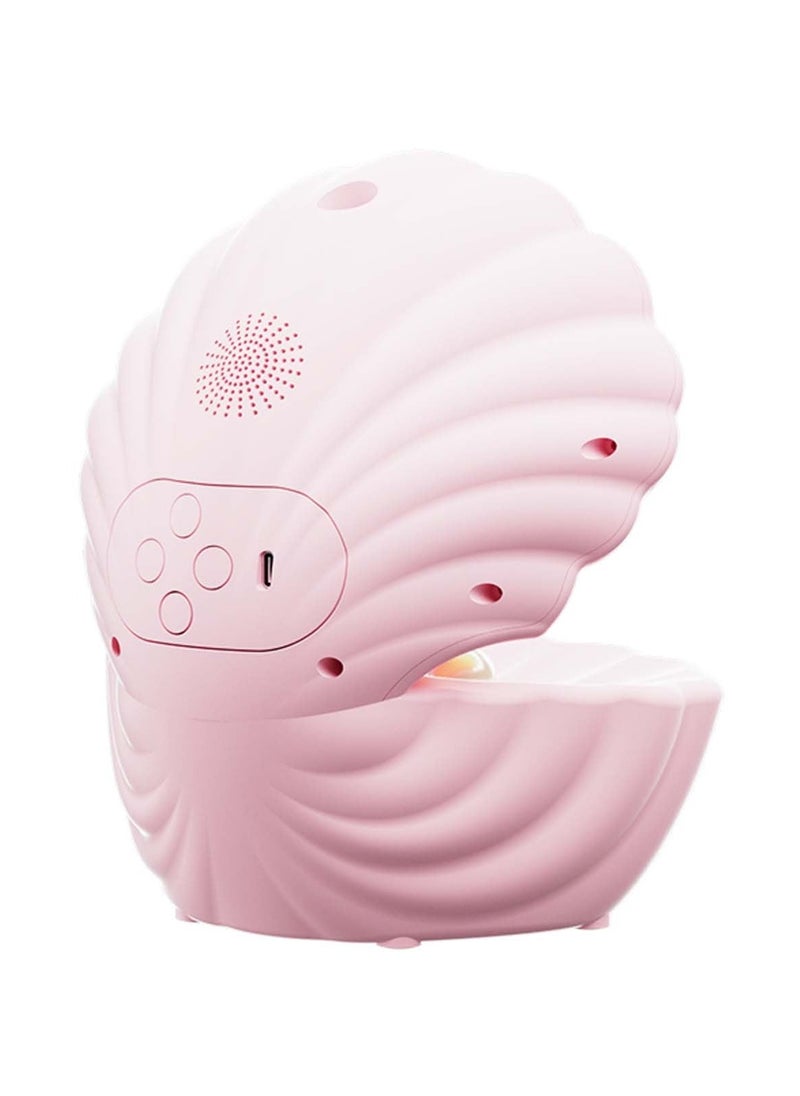 Generic - Humidifier with Bluetooth Speaker - Sea Shell Pearl Design, Colorful LED Lights, Raindrop Anxiety Stress Relief, Aromatherapy Diffuser for Home & Office, Cool Mist - Image 1