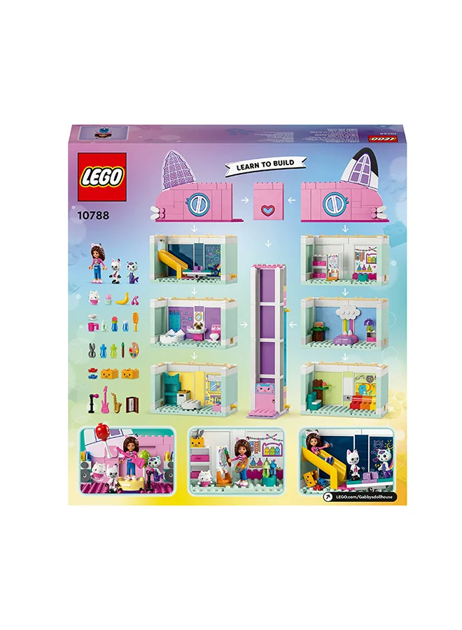 LEGO Gabby’S Dollhouse 10788 Building Toy Set; An 8-Room Home With Authentic Details And Popular Characters From The Tv Show, Including Gabby, Pandy Paws, Cakey And Mercat; Gift For Kids Aged 4+ (498 Pieces)