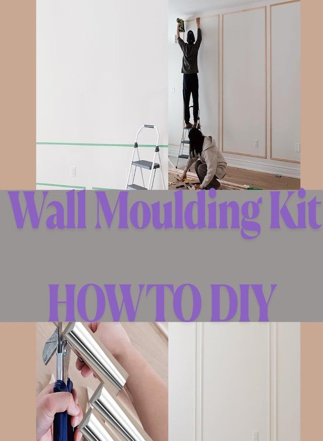 جي بي أم طقم قوالب الجدران القابلة للتقشير واللصق من JPM - طقم إطارات حائطية مسبقة القطع، مكون من 6 قطع | ألواح زخرفية ذاتية اللصق | تجديد الجدران والأبواب والممرات وغرفة المعيشة بنفسك (أبيض كلاسيكي) - Image 2