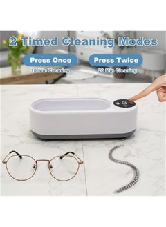 ماركة غير محددة Ultrasonic Jewelry Cleaner Machine, Portable Professional Sonic Jewelry Cleaner for Eye Glasses,Ring,Earring, Necklaces,Watch Strap,Makeup Brush,Gold,Ddiamond Ring  - Image 4
