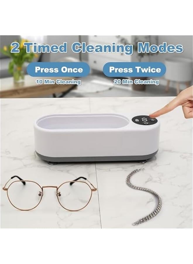 Generic Ultrasonic Jewelry Cleaner Machine, Portable Professional Sonic Jewelry Cleaner for Eye Glasses,Ring,Earring, Necklaces,Watch Strap,Makeup Brush,Gold,Ddiamond Ring - Image 4