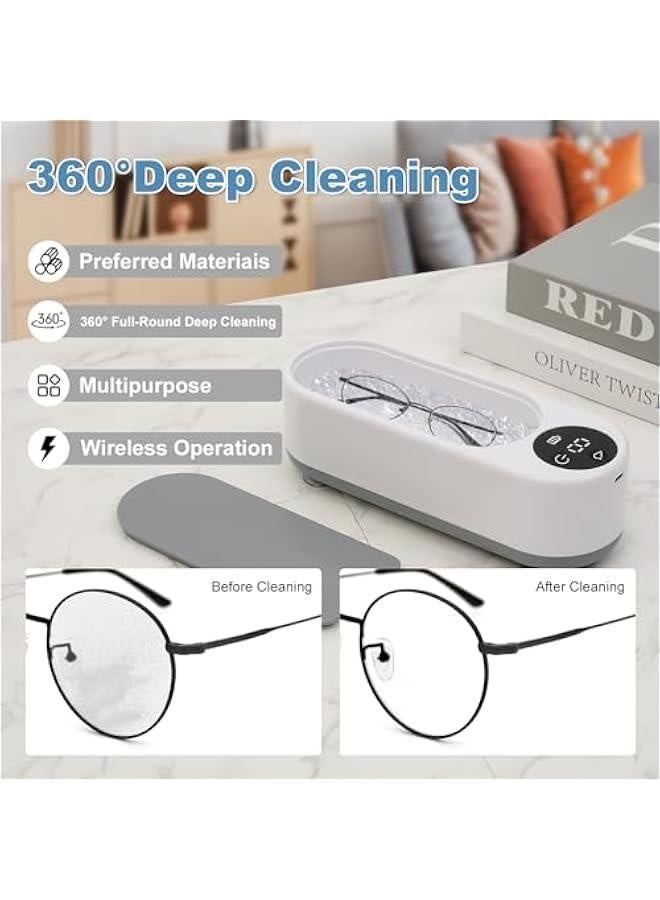 Generic Ultrasonic Jewelry Cleaner Machine, Portable Professional Sonic Jewelry Cleaner for Eye Glasses,Ring,Earring, Necklaces,Watch Strap,Makeup Brush,Gold,Ddiamond Ring - Image 2