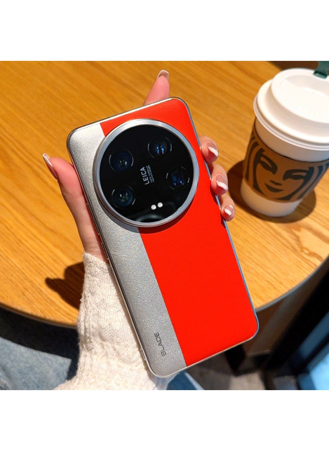 Generic - For Xiaomi 15ultra Mobile Phone Case Anti-fall For Xiaomi 15Ultra Protective Case For Xiaomi 15U Electroplated Case-Color:Silver And Red Stitching-Applicable Models:Redmi K80 [electroplating Model] - Image 1