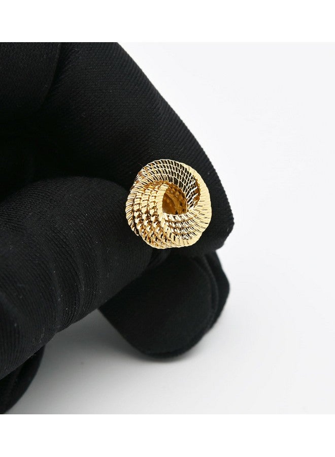 Jonwo Hollow Out Twist Knot Shape Men'S Cufflinks In Gift Case Silver / 14K Gold Plated Cufflinks For Men Jewelry For Wedding Party Business Birthday Anniversary Dress (Golden) - Image 2