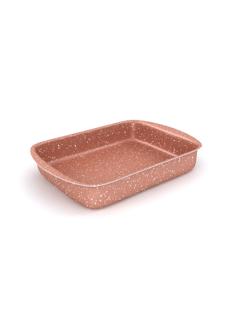 LAZORD Rectangle Granite Plus Oven Casserole - 2 Pcs - Size 30, 35 - Copper  - Image 3