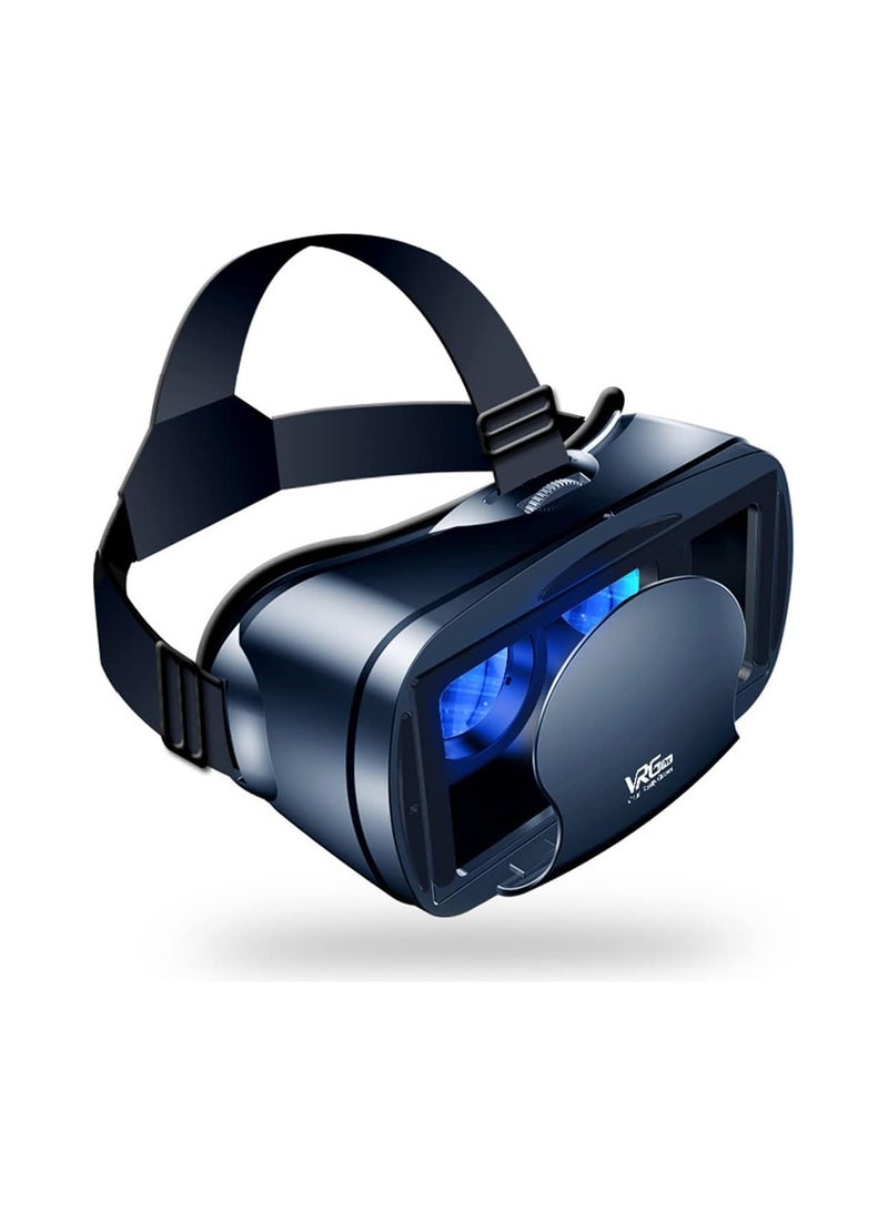 VR Headset with Controllers VR Glasses Compatible with 5.0-7.0 Inch iPhone and Android 3D HD Virtual Reality Headset with Anti-Blue Light Eye Protection Lenses Suitable for Kids and Adults - Image 1