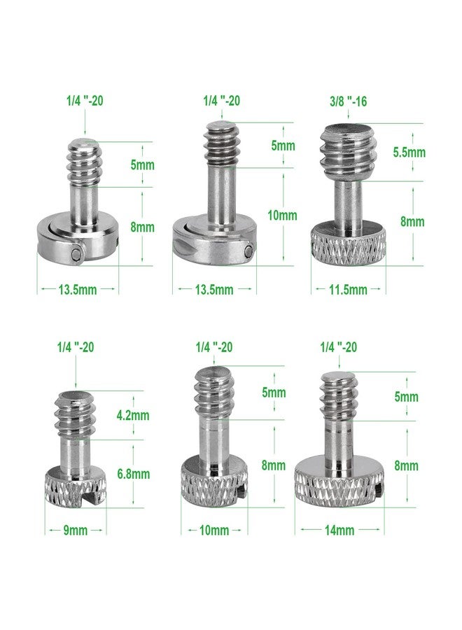 SZRIG Camera Cage Screw Adapter with 1/4"-20 & 3/8-16 Screw Pack for Tripod Screw Accessories(8 Pieces) - Image 2