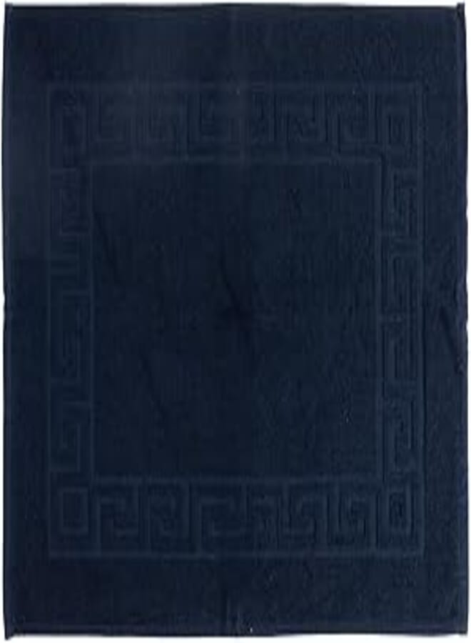More Cottons More Cottons pattern Bath Mat Size 50x70 Cm - Navy