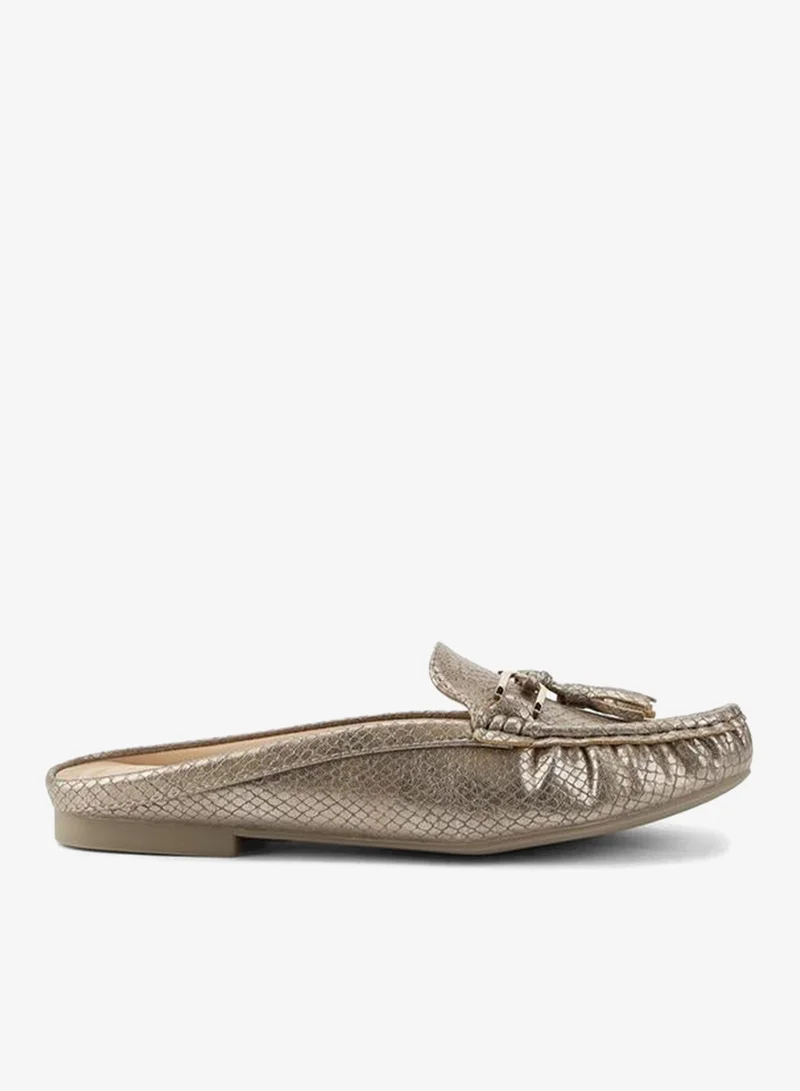 Textured Mules with Tassels