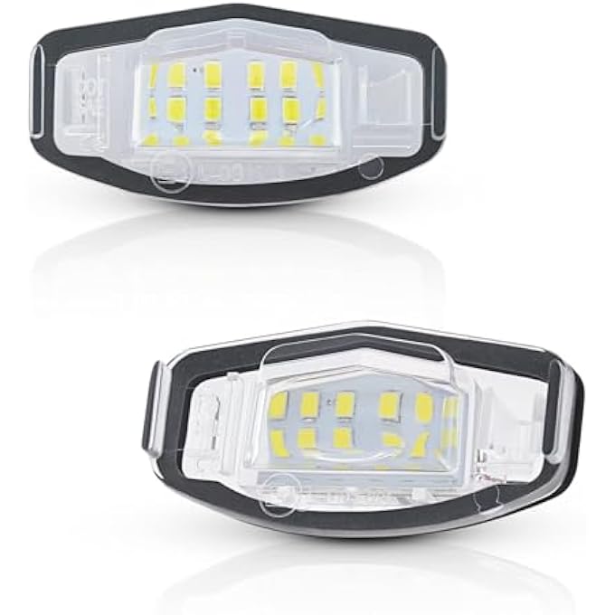 كيلا قطعتان من مصابيح لوحة ترخيص LED بيضاء ساطعة، مجموعة مصابيح بديلة متوافقة مع هوندا أكورد سيدان أوديسي سيفيك بايلوت وأكورا MDX TSX Tl Ilx Rdx Rl - Image 2