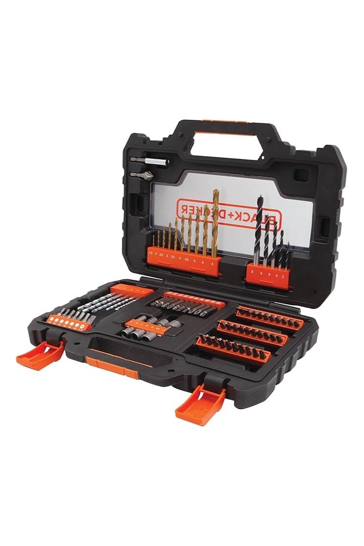 BLACK+DECKER A7231-XJ Easy Grip Drill Set - Black, 76-Piece
