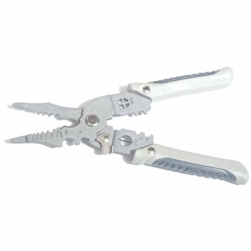 UPTODATETOOLS Multipurpose Wire Stripper for Electrical Cable Cutting Crimper Cable Cutter Pliers Professional Electrical Wire Stripping Tool - Image 1
