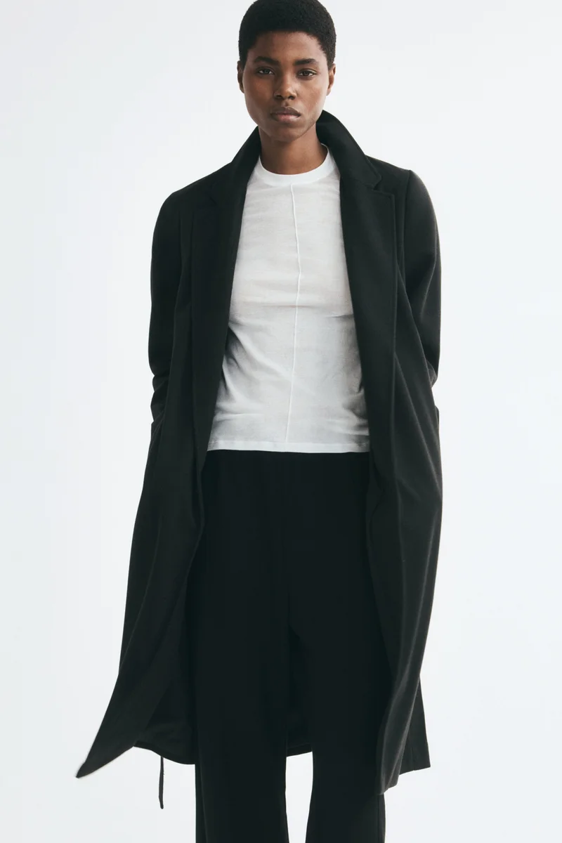 Tie-belt coat