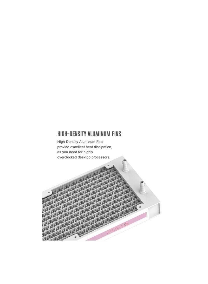 ID-COOLING PINKFLOW 240 DIAMOND EDITION CPU Water Cooler 5V ARGB AIO Cooler 240mm CPU Liquid Cooler 2X120mm RGB Fan, Intel 115X/1200/2066, AMD AM4/AM5 - Image 5