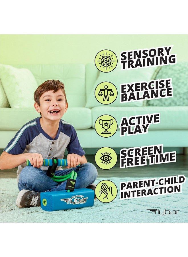 Flybar Flybar My First Foam Pogo Jumper for Kids Fun and Safe Pogo Stick, Durable Foam and Bungee Jumper for Ages 3 and up Toddler Toys, Supports up to 250lbs (Blue) - Image 3