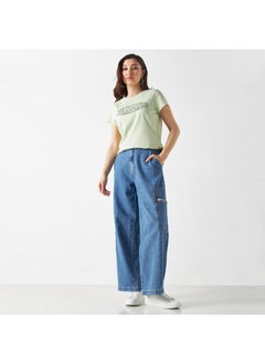 Lee Cooper Lee Cooper Typography Detail T-shirt with Short Sleeves  - Image 2