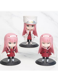 DARLING in the FRANXX 02 ZERO TWO Car Decor Figures, 3-Piece Set, Approx. 10cm High, Premium PVC