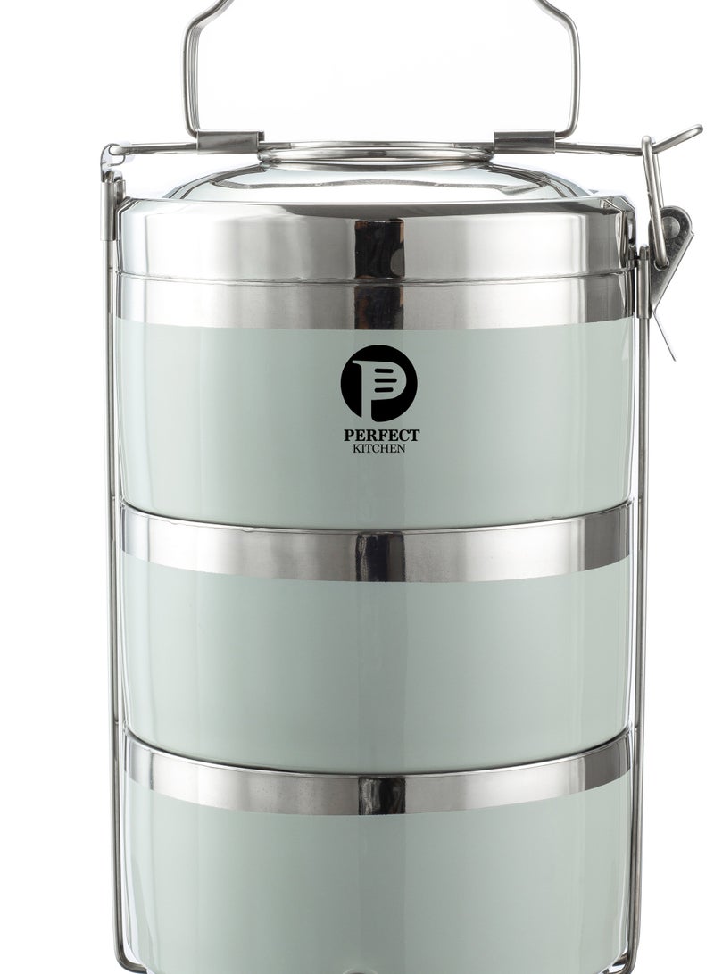 PERFECT KITCHEN Food container triple layer-gray  - Image 3