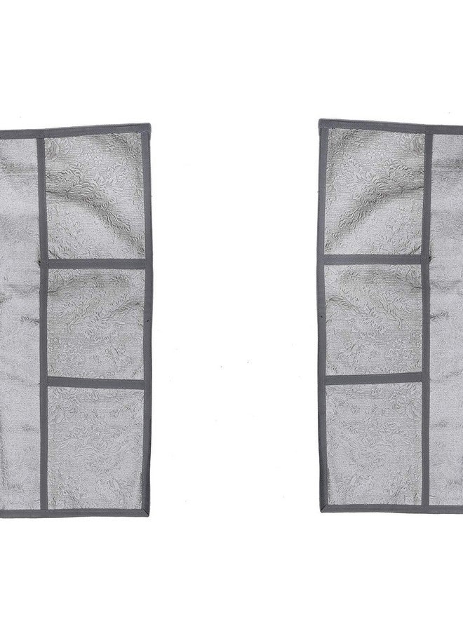 Kuber Industries Floral Print Fridge Cover With Side Pockets|Fridge Top Cover|Refrigerator Cover|Washable Cotton Material|6 Utility Pockets (Gold) - Image 5