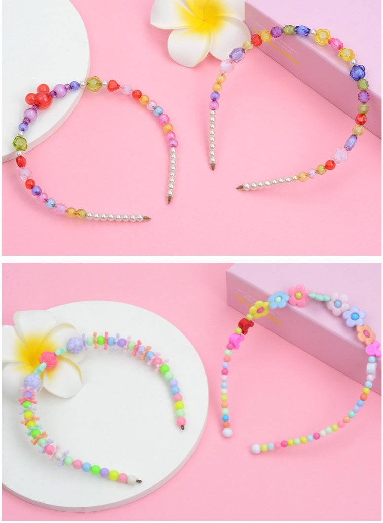 Capstro 24 Grid Acrylic Beads Jewelry Making Kit Light Candy – DIY Bead Box with Soft Pastel Candy Colors, Charms & Elastic Strings – Creative Bracelet Craft Kit Gift for Kids Age 4–10 - Image 5