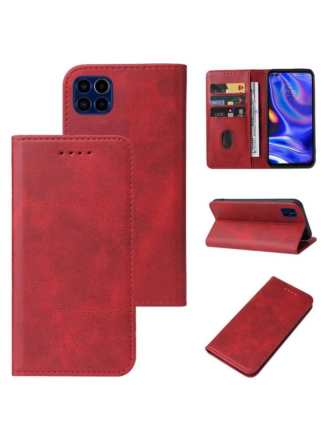 اس-توب جراب لهاتف Motorola Moto One 5G UW مصنوع من الجلد بإغلاق مغناطيسي - Image 1