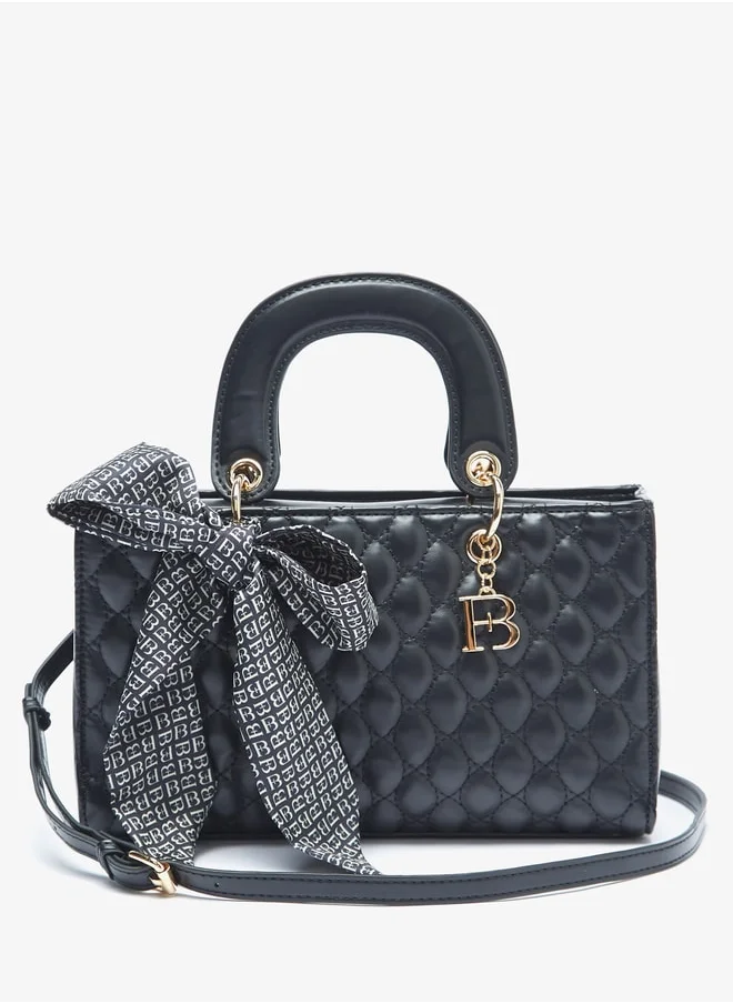 Flora Bella By Shoexpress Women Quilted Tote Bag with Zip Closure and Double Handle