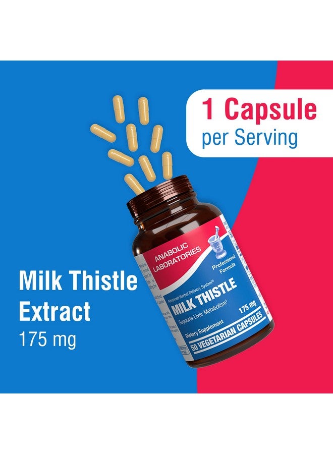 Anabolic Laboratories Silymarin Milk Thistle Extract Capsules - Clinical Milk Thistle Liver Supplements for Women & Men with Standardized 80% Silymarin for Liver Cleanse Detox Support - Vegan Made in The USA - 50 Servings - Image 3