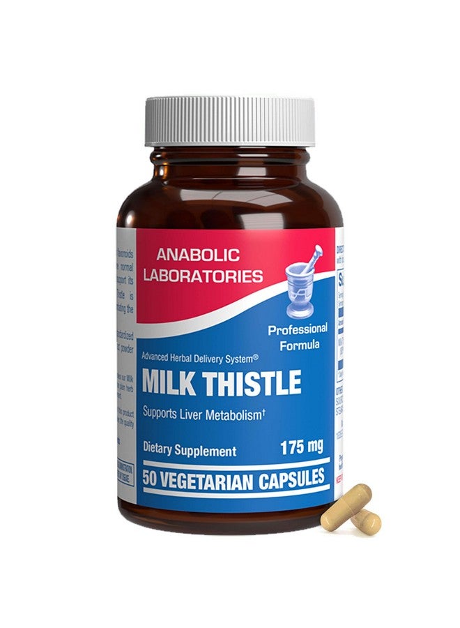 Anabolic Laboratories Silymarin Milk Thistle Extract Capsules - Clinical Milk Thistle Liver Supplements for Women & Men with Standardized 80% Silymarin for Liver Cleanse Detox Support - Vegan Made in The USA - 50 Servings - Image 1