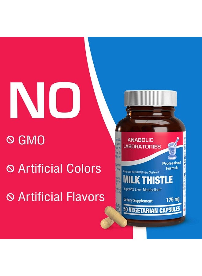 Anabolic Laboratories Silymarin Milk Thistle Extract Capsules - Clinical Milk Thistle Liver Supplements for Women & Men with Standardized 80% Silymarin for Liver Cleanse Detox Support - Vegan Made in The USA - 50 Servings - Image 5