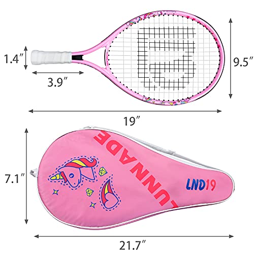 LUNNADE Tennis Racket for Kids Junior, 19/21/23/25 Inch Youth Tennis Racquet with Cover, Suitable for Beginner Boys and Girls Age 3-12 - Image 4