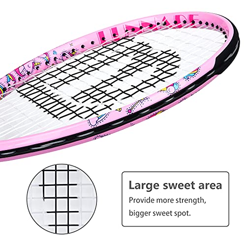 LUNNADE Tennis Racket for Kids Junior, 19/21/23/25 Inch Youth Tennis Racquet with Cover, Suitable for Beginner Boys and Girls Age 3-12 - Image 3