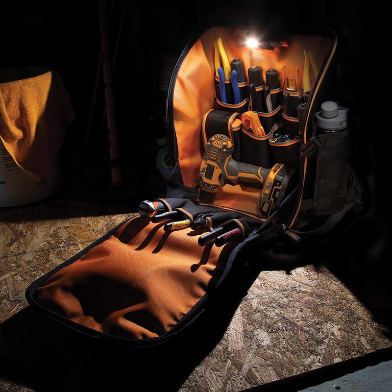 Klein Tools 80062 Backpack Tool Kit with Tradesman Pro 21-Pocket Backpack, Insulated Tumbler and Leather Key-Chain, 3-Piece - Image 5