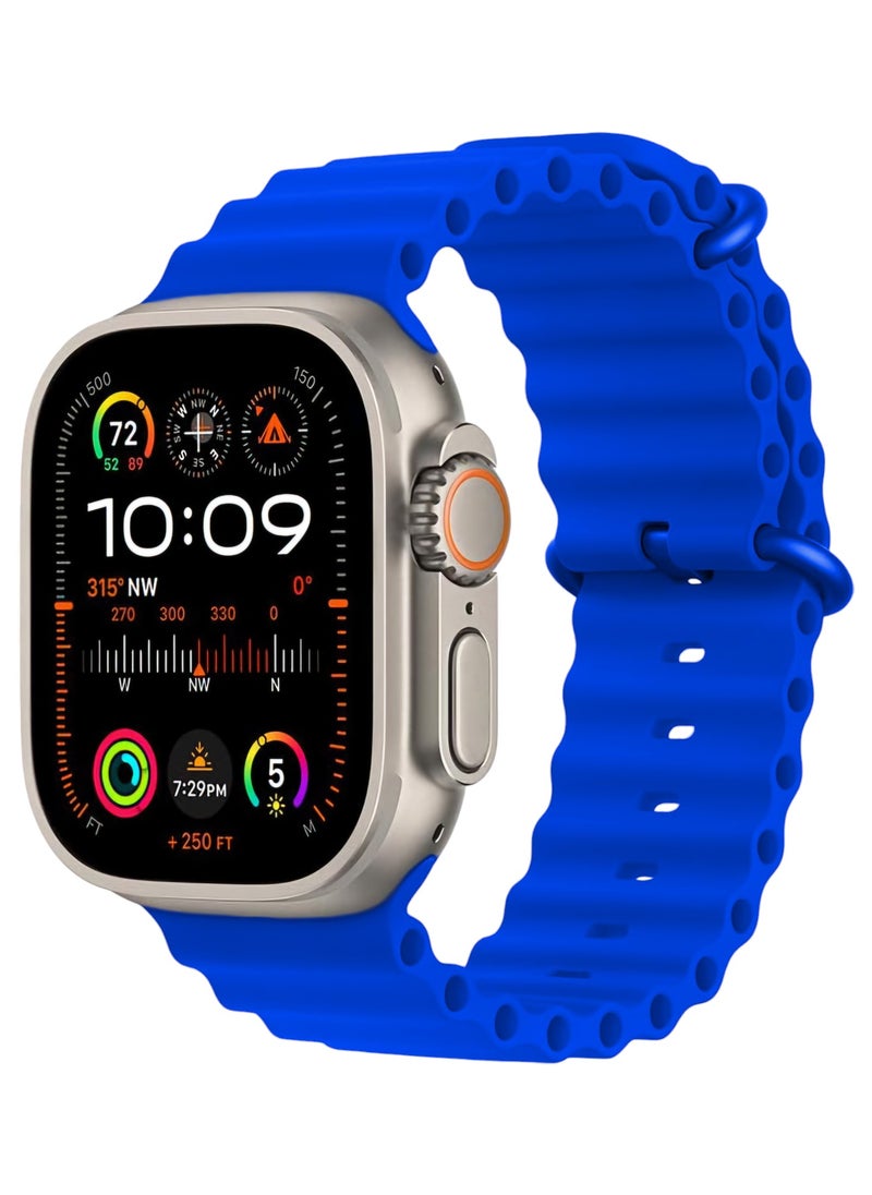 Generic - T1000 ULTRA BIG Infinite Display Smart Watch SERIES 9 - Blue - Image 1