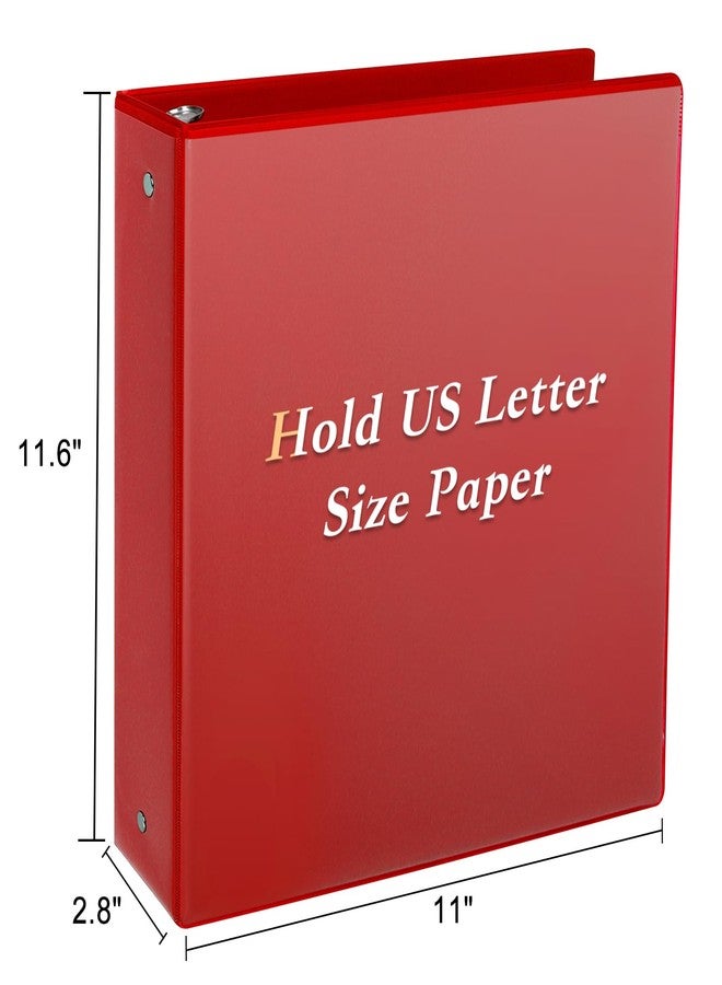 CIXILDTS 2-inch Round Ring Binder, Durable 2" 3 Ring Binder Fit Letter Size Paper, Assorted, 6-Pack - Image 2