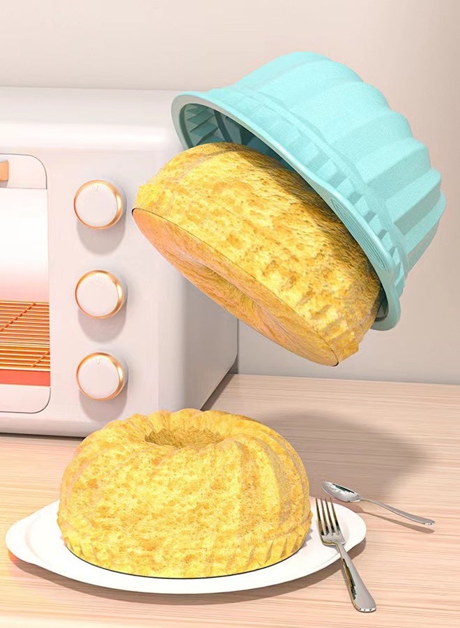 هومستر قائمة المنتجات ذات الصلة 5 قطع السيليكون الخبز وعاء مجموعة, مجموعة الخبز غير اللاصق لفرن المطبخ, قوالب كعكة السيليكون, جولة / مربع كعكة وعاء, ورقة الخبز وعاء, الدونات المافين وعاء - Image 2