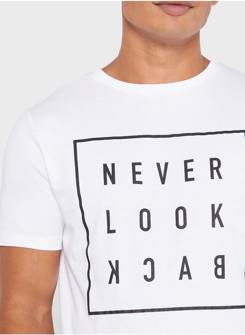 Seventy Five - Never Look Back Print T-Shirt - Image 1