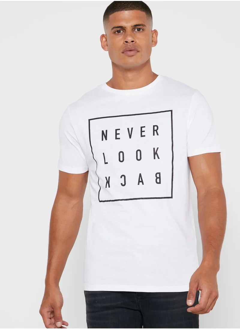 Seventy Five Never Look Back Print T-Shirt