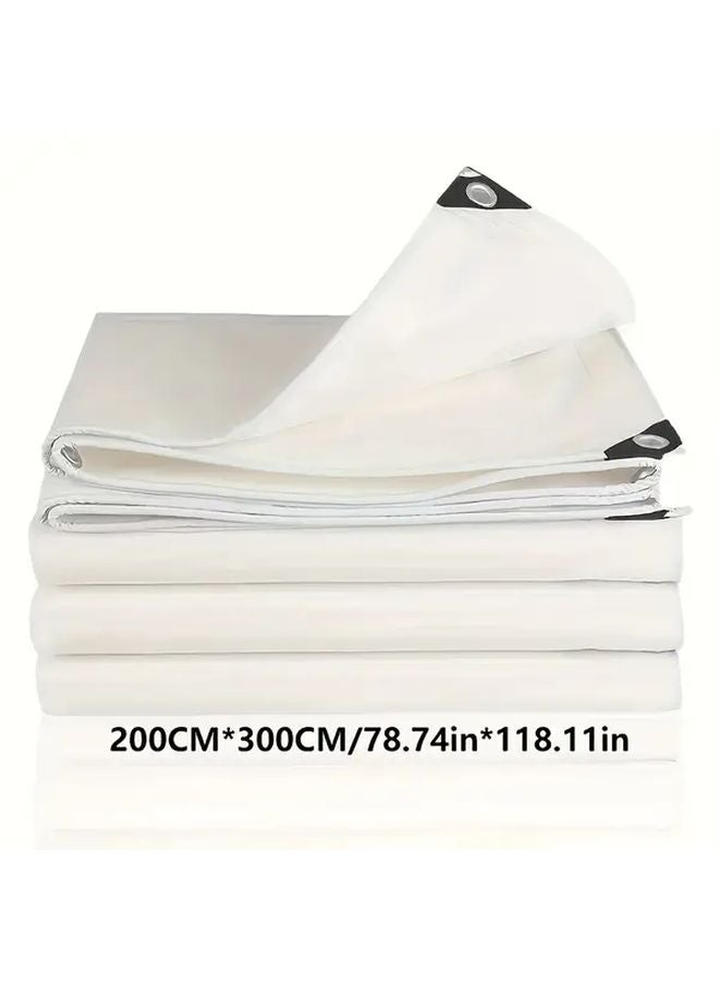 Premium White Rain Cover Tent 78 74inch x 196 85inch Ultra Thick Tear Resistant UV Resistant Reinforced Edges - Image 4