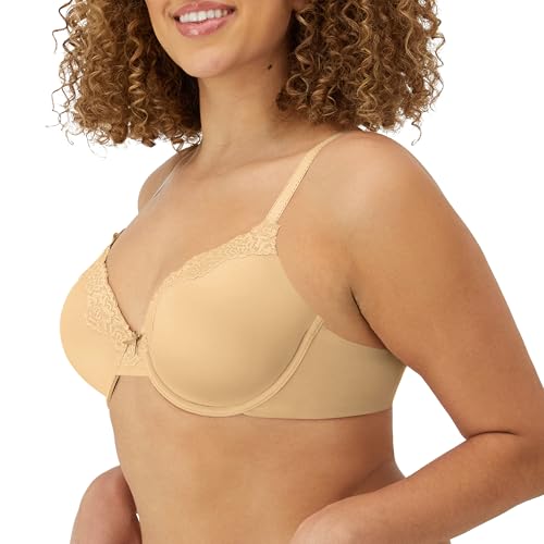 Maidenform Womens Comfort Devotion T-shirt Bra, Underwire Full Coverage For Bra, Latte Lift/Black, 40DD US - Image 2