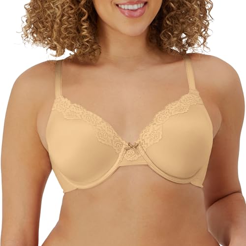 Maidenform Womens Comfort Devotion T-shirt Bra, Underwire Full Coverage For Bra, Latte Lift/Black, 40DD US - Image 1