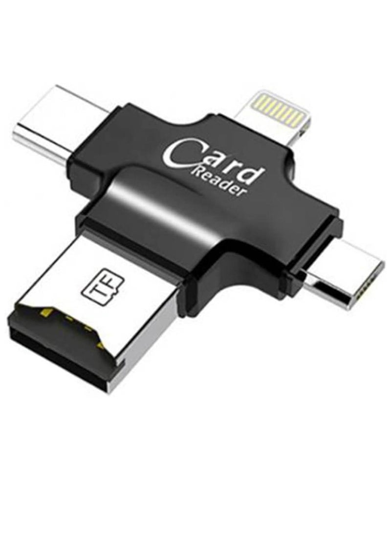 جينيكست - قارئ بطاقات 4 في 1، محول USB ميكرو من النوع C - Image 1