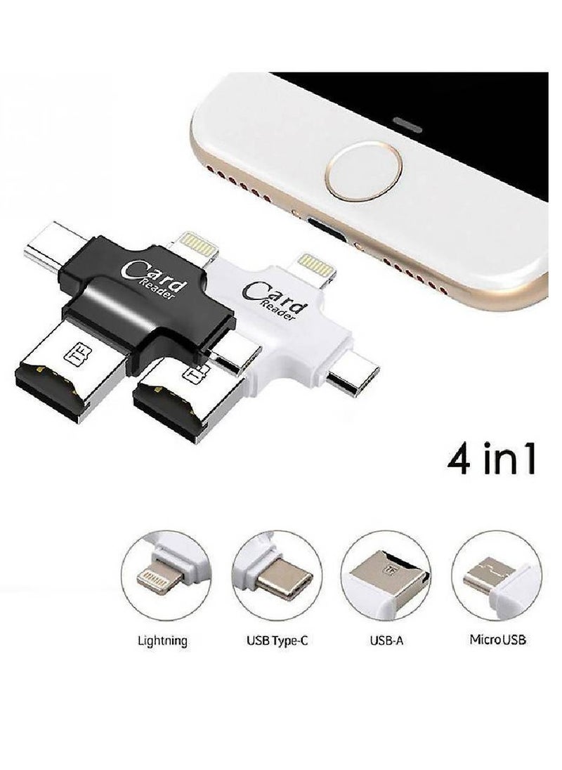 جينيكست - قارئ بطاقات 4 في 1، محول USB ميكرو من النوع C - Image 1