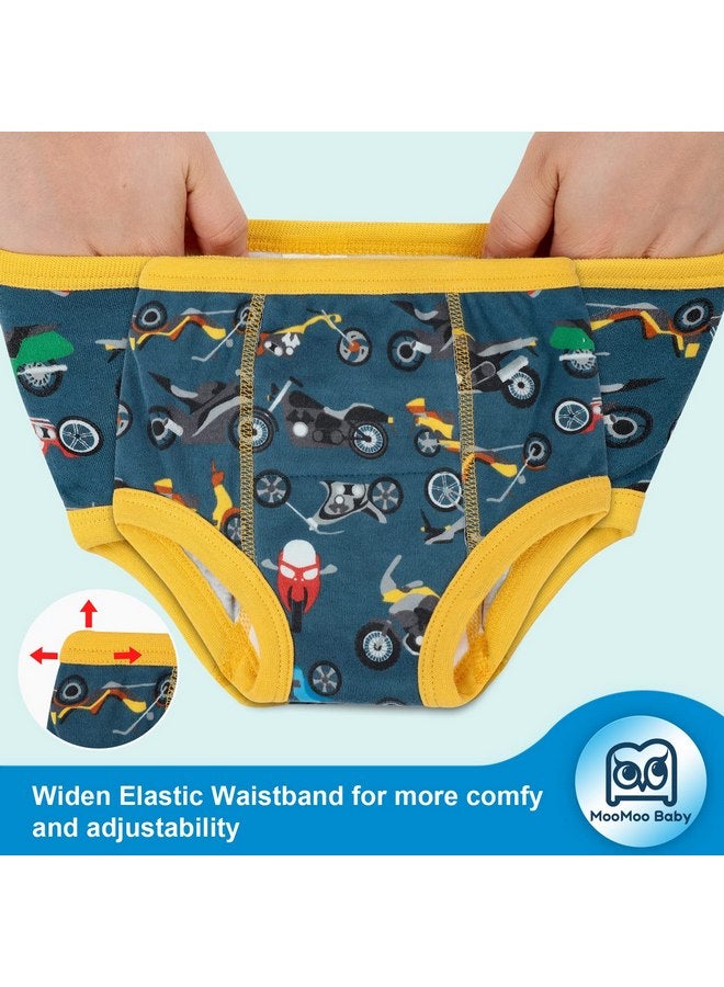 MooMoo Baby 6 Packs Potty Training Underwear Absorbent Vehicle Training Pants for Toddler Boys Pee Pants 2T-7T - Image 5