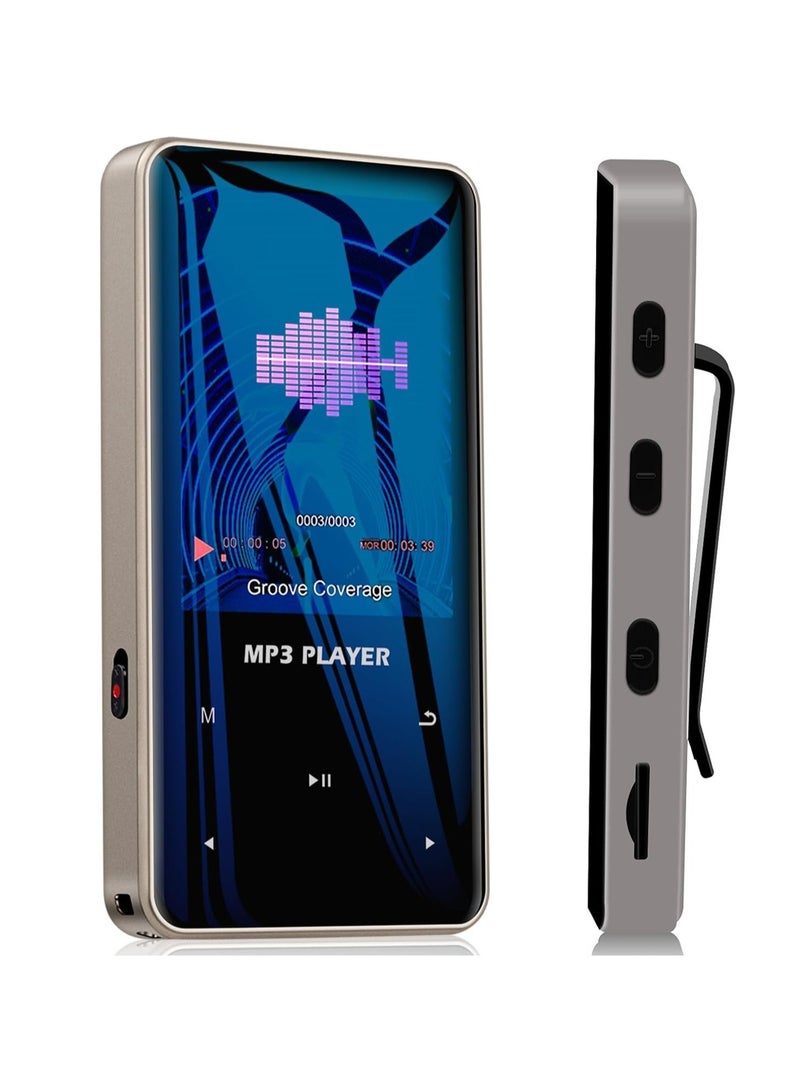 LAESO 96GB Mp3 Player with Bluetooth 5.0 Music Player Voice Recorder Portable Digital Lossless Music MP3 MP4 Player for Kids with FM Radio HD Speaker for Sports Running Super Light Metal Shell Touch Buttons - Image 1