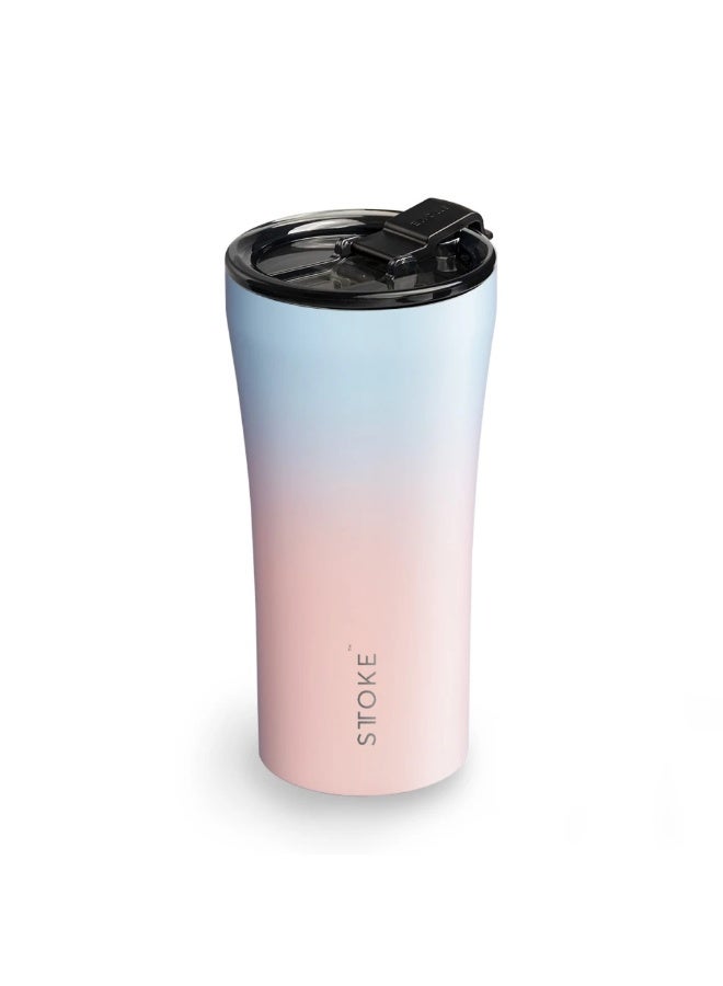 STTOKE Ceramic Insulated Leakproof Tumbler Bottle - 350ml/12oz (Sky Blush) - Image 1