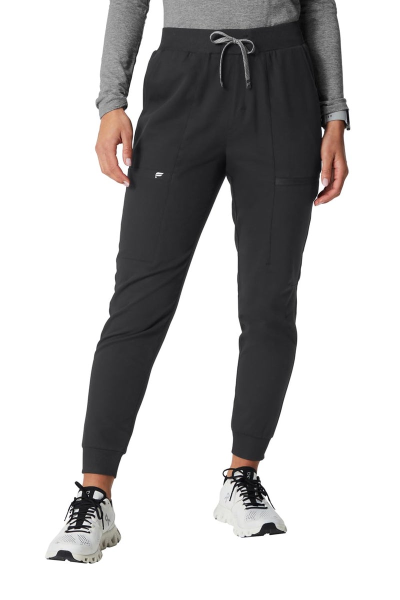 Fabletics Women's High Rise Active Scrub Jogger - MotionTech, 4-Way Stretch, Pocket-Packed, Lightweight, Semi-Slim Fit, L/Regular 28 in | 28, Black - Image 1