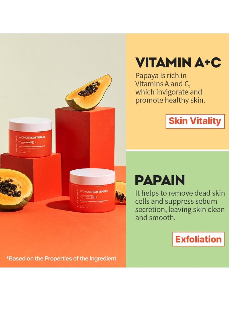 Eunyul EUNYUL Vita Balance Wonder Softening Cleansing Balm 90 ml / 3.04 FL. OZ. Cleansing Balm + Oil + Milk 3 in one Makeup Remover  - Image 4
