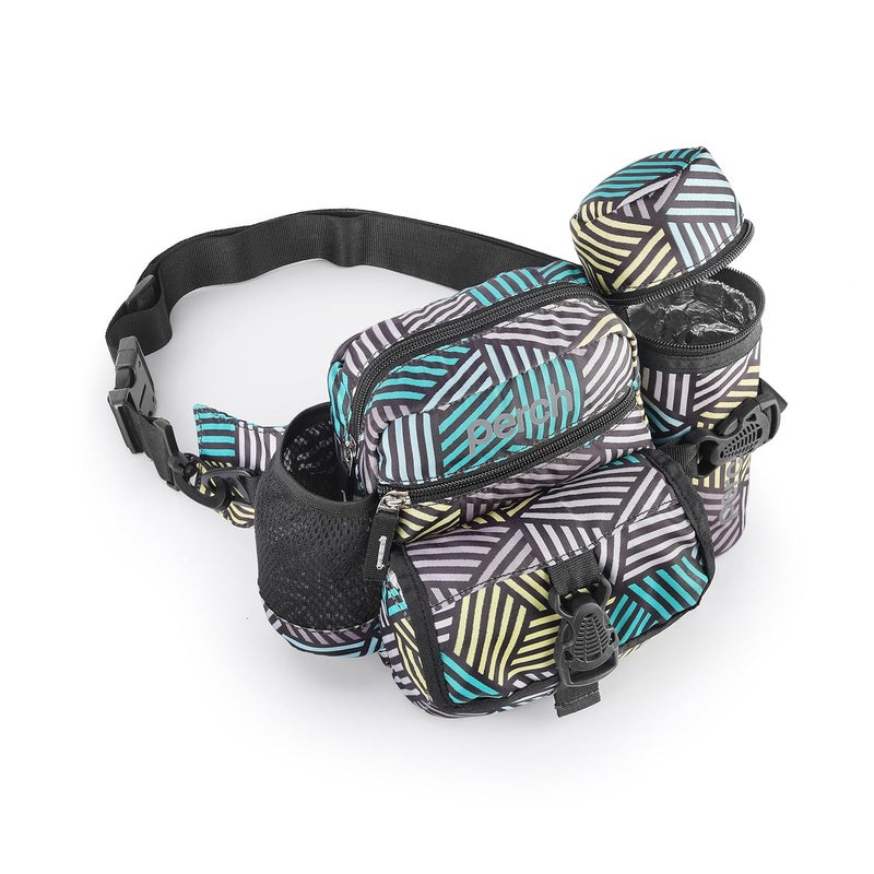 perch Waist Bag with Insulated (Hot and Cold) Detachable Bottle Holder-Multi-Utility Travel Sling Bag for Men - Perfect for Hiking, Trekking, and Camping -Water Resistant (Multicolor Stripes) - Image 1